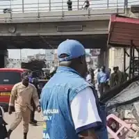 AMA clears unauthorised structures at Achimota Ayalolo bus stop